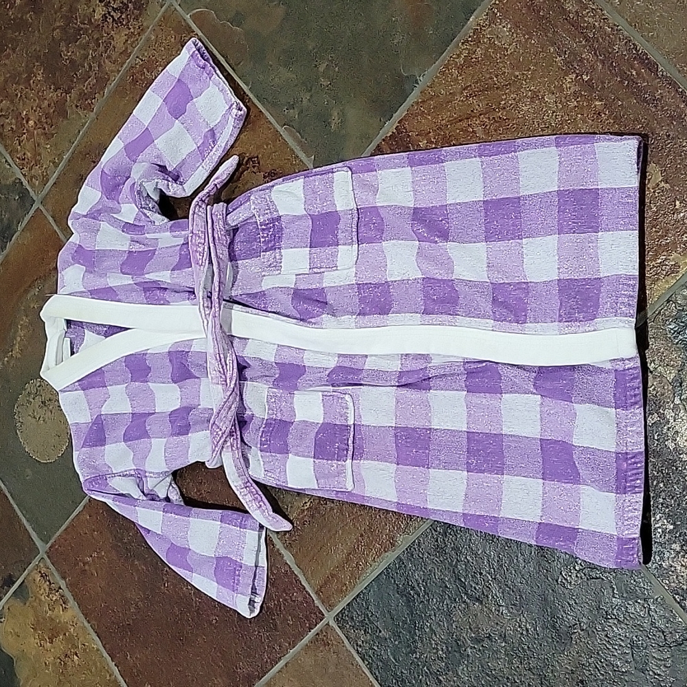 Vintage TJ Lawford Robe Purple & White